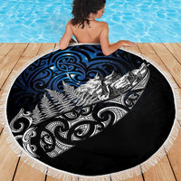 Maori Matariki Beach Blanket Landscape Styled Fern - Galaxy