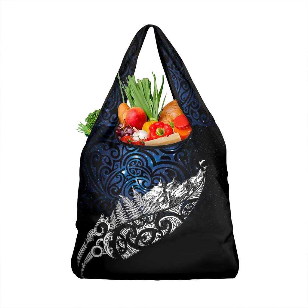 Maori Matariki Grocery Bag Landscape Styled Fern - Galaxy