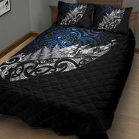Maori Matariki Quilt Bed Set Landscape Styled Fern - Galaxy