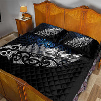 Maori Matariki Quilt Bed Set Landscape Styled Fern - Galaxy