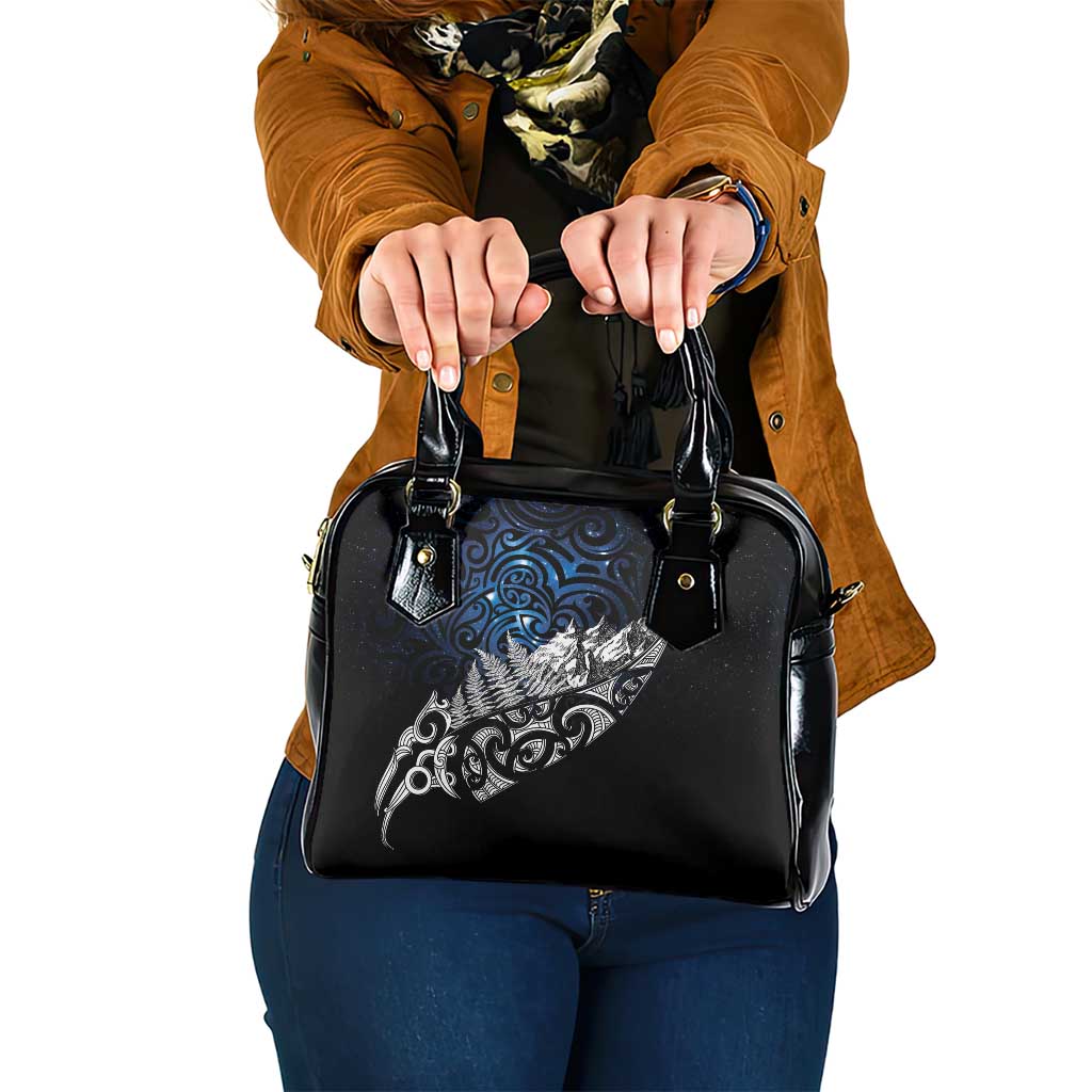 Maori Matariki Shoulder Handbag Landscape Styled Fern - Galaxy