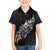Maori Matariki Family Matching Off Shoulder Short Dress and Hawaiian Shirt Landscape Styled Fern - Monochrome