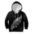 Maori Matariki Kid Hoodie Landscape Styled Fern - Monochrome
