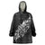 Maori Matariki Wearable Blanket Hoodie Landscape Styled Fern - Monochrome