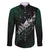 Maori Matariki Family Matching Off The Shoulder Long Sleeve Dress and Hawaiian Shirt Landscape Styled Fern - Paua Shell