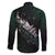 Maori Matariki Family Matching Off The Shoulder Long Sleeve Dress and Hawaiian Shirt Landscape Styled Fern - Paua Shell