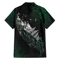 Maori Matariki Family Matching Tank Maxi Dress and Hawaiian Shirt Landscape Styled Fern - Paua Shell LT7 - Polynesian Pride