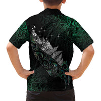 Maori Matariki Hawaiian Shirt Landscape Styled Fern - Paua Shell