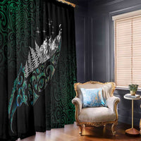 Maori Matariki Window Curtain Landscape Styled Fern - Paua Shell