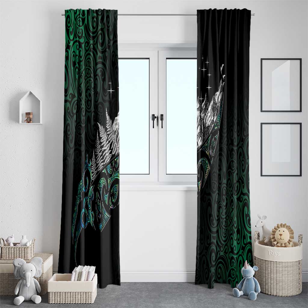 Maori Matariki Window Curtain Landscape Styled Fern - Paua Shell