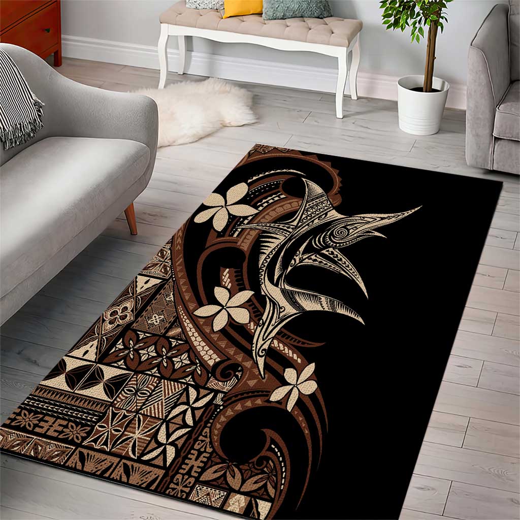 Samoa Manuia le Aso Tuto'atasi Area Rug Siapo Mamanu Mix Tatau Marlin