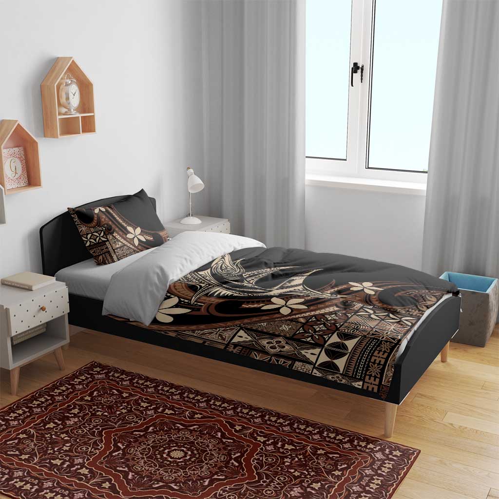 Samoa Manuia le Aso Tuto'atasi Bedding Set Siapo Mamanu Mix Tatau Marlin