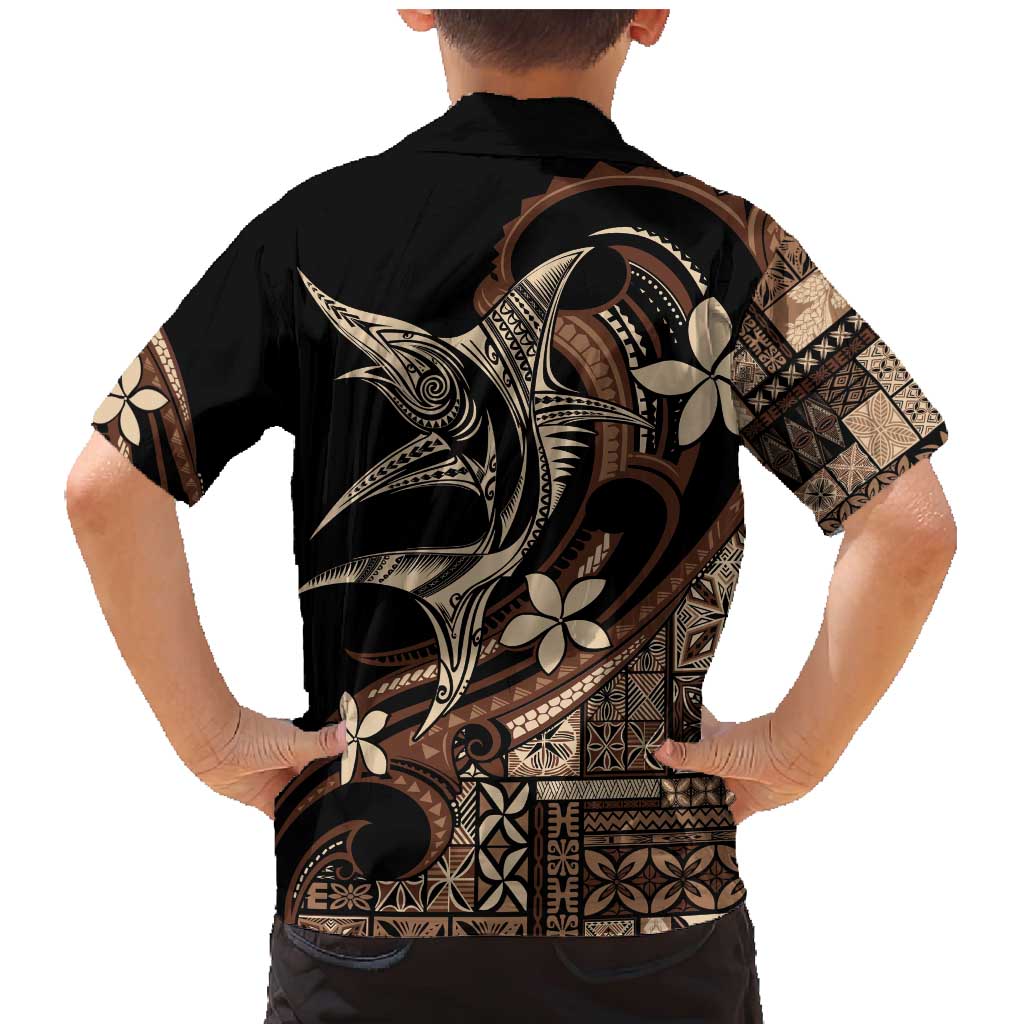 Samoa Manuia le Aso Tuto'atasi Family Matching Mermaid Dress and Hawaiian Shirt Siapo Mamanu Mix Tatau Marlin LT7 - Polynesian Pride