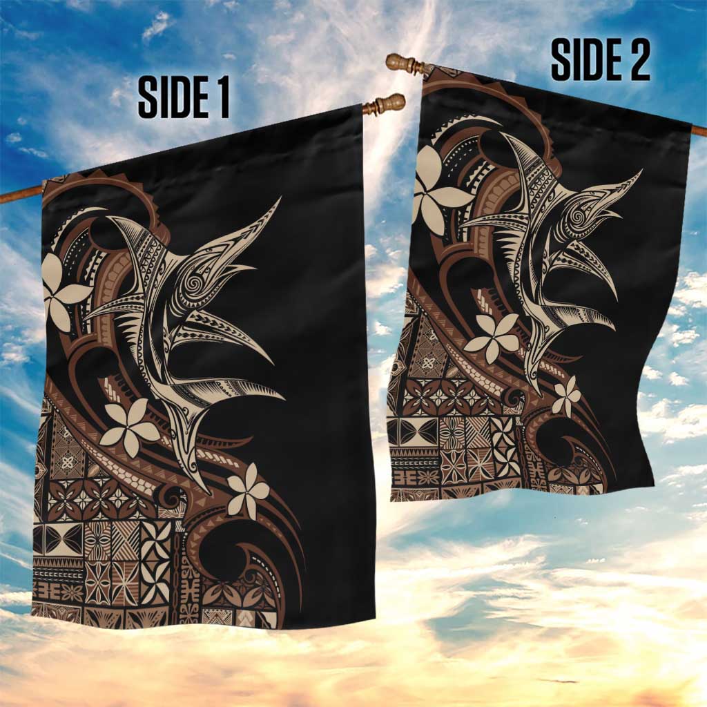 Samoa Manuia le Aso Tuto'atasi Garden Flag Siapo Mamanu Mix Tatau Marlin