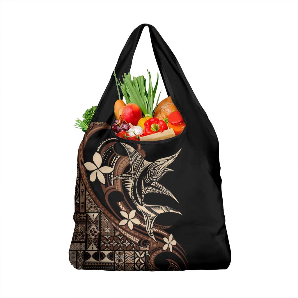Samoa Manuia le Aso Tuto'atasi Grocery Bag Siapo Mamanu Mix Tatau Marlin