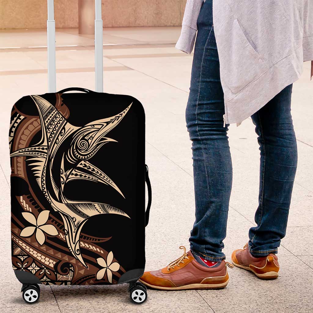 Samoa Manuia le Aso Tuto'atasi Luggage Cover Siapo Mamanu Mix Tatau Marlin