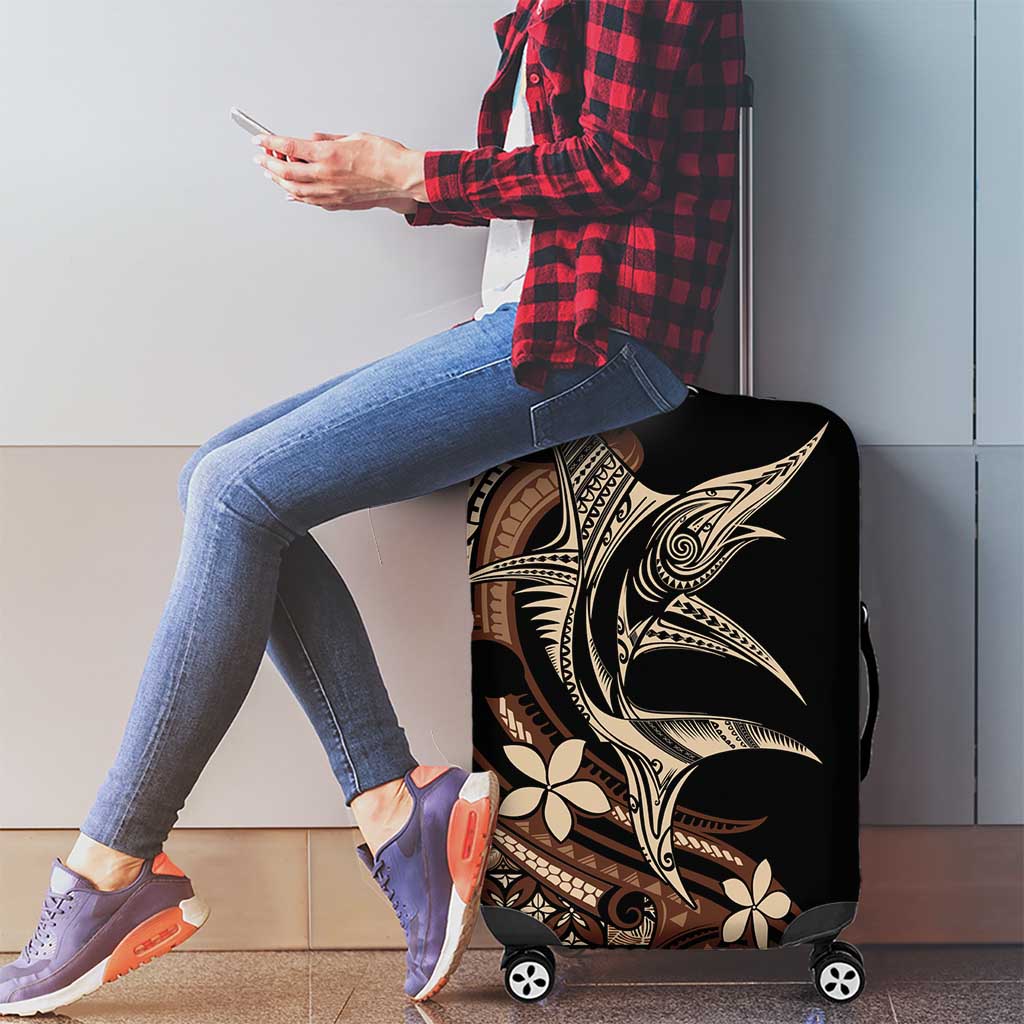 Samoa Manuia le Aso Tuto'atasi Luggage Cover Siapo Mamanu Mix Tatau Marlin
