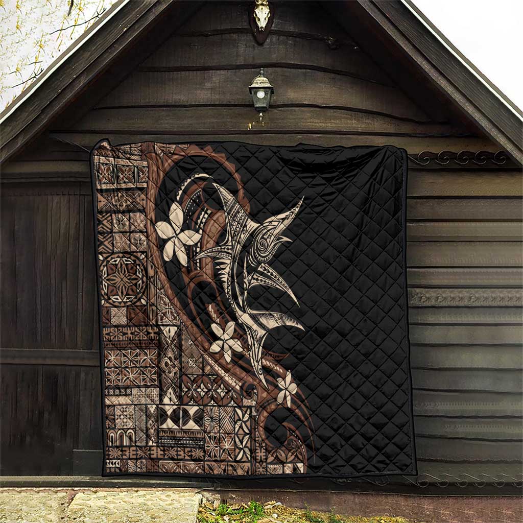 Samoa Manuia le Aso Tuto'atasi Quilt Siapo Mamanu Mix Tatau Marlin