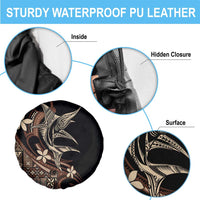 Samoa Manuia le Aso Tuto'atasi Spare Tire Cover Siapo Mamanu Mix Tatau Marlin