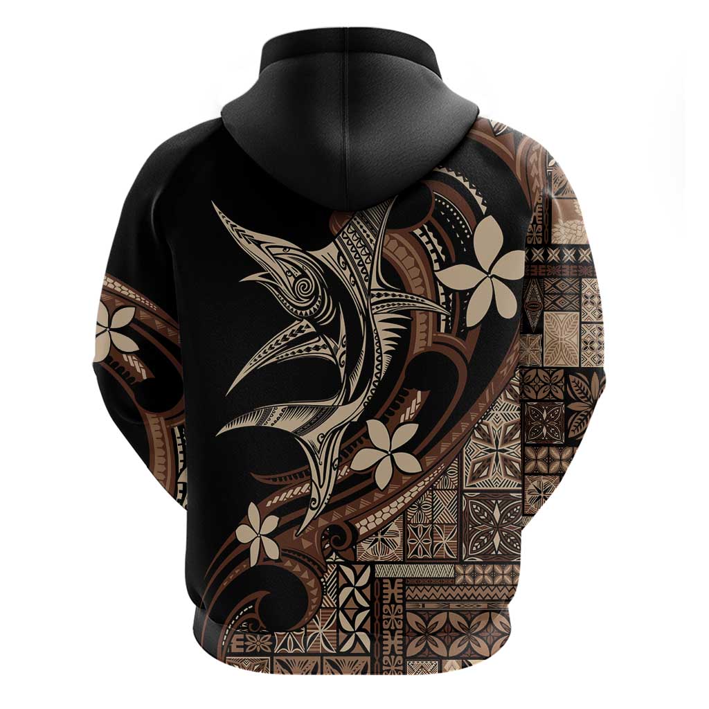Samoa Manuia le Aso Tuto'atasi Zip Hoodie Siapo Mamanu Mix Tatau Marlin