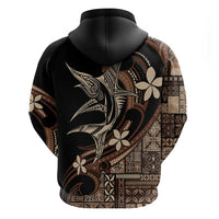 Samoa Manuia le Aso Tuto'atasi Zip Hoodie Siapo Mamanu Mix Tatau Marlin