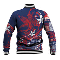 Samoa Manuia le Aso Tuto'atasi Baseball Jacket Siapo Mamanu Mix Tatau Marlin - Flag Color
