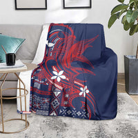 Samoa Manuia le Aso Tuto'atasi Blanket Siapo Mamanu Mix Tatau Marlin - Flag Color