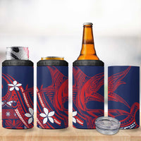 Samoa Manuia le Aso Tuto'atasi 4 in 1 Can Cooler Tumbler Siapo Mamanu Mix Tatau Marlin - Flag Color LT7 - Polynesian Pride