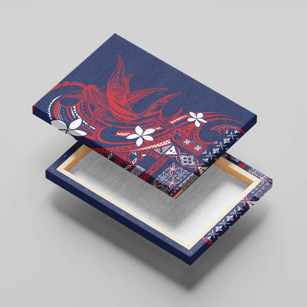 Samoa Manuia le Aso Tuto'atasi Canvas Wall Art Siapo Mamanu Mix Tatau Marlin - Flag Color
