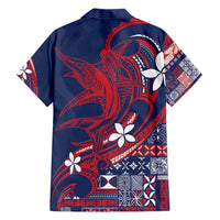 Samoa Manuia le Aso Tuto'atasi Family Matching Puletasi and Hawaiian Shirt Siapo Mamanu Mix Tatau Marlin - Flag Color LT7 - Polynesian Pride
