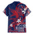 Samoa Manuia le Aso Tuto'atasi Family Matching Puletasi and Hawaiian Shirt Siapo Mamanu Mix Tatau Marlin - Flag Color