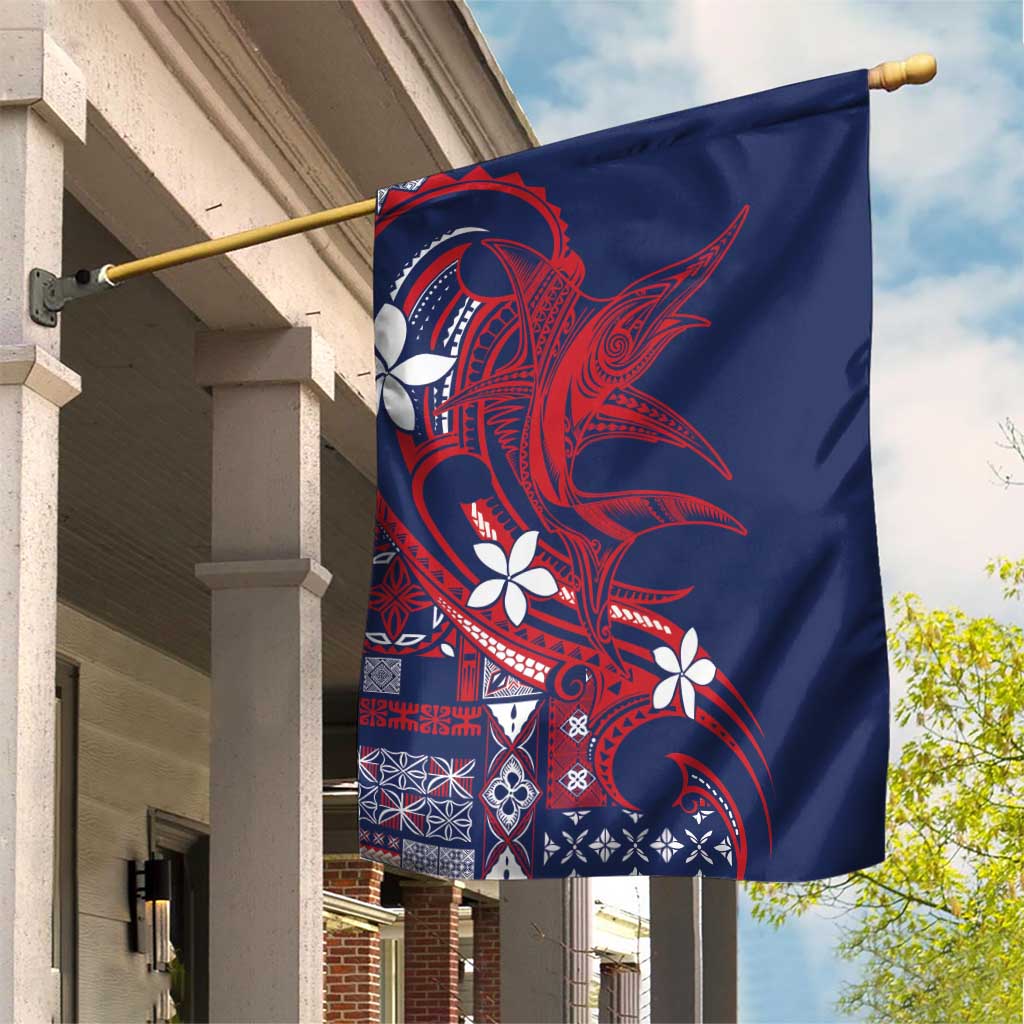 Samoa Manuia le Aso Tuto'atasi Garden Flag Siapo Mamanu Mix Tatau Marlin - Flag Color