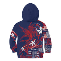 Samoa Manuia le Aso Tuto'atasi Kid Hoodie Siapo Mamanu Mix Tatau Marlin - Flag Color
