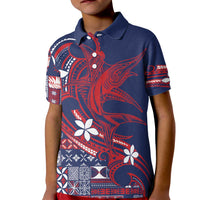 Samoa Manuia le Aso Tuto'atasi Kid Polo Shirt Siapo Mamanu Mix Tatau Marlin - Flag Color