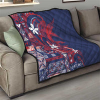 Samoa Manuia le Aso Tuto'atasi Quilt Siapo Mamanu Mix Tatau Marlin - Flag Color