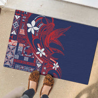 Samoa Manuia le Aso Tuto'atasi Rubber Doormat Siapo Mamanu Mix Tatau Marlin - Flag Color