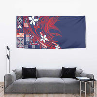 Samoa Manuia le Aso Tuto'atasi Tapestry Siapo Mamanu Mix Tatau Marlin - Flag Color