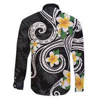 Kanaka Maoli Hawaii Plumeria Family Matching Short Sleeve Bodycon Dress and Hawaiian Shirt Dancing Tentacles Black Style LT7 - Polynesian Pride