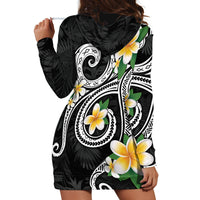 Kanaka Maoli Hawaii Plumeria Hoodie Dress Dancing Tentacles Black Style LT7 - Polynesian Pride