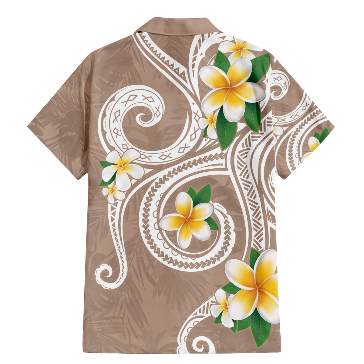 Kanaka Maoli Hawaii Plumeria Family Matching Mermaid Dress and Hawaiian Shirt Dancing Tentacles Beige Style LT7 - Polynesian Pride