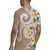 Kanaka Maoli Hawaii Plumeria Rugby Jersey Dancing Tentacles Beige Style