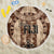 Bula Fiji Vintage Beach Blanket Brown Masi Motifs