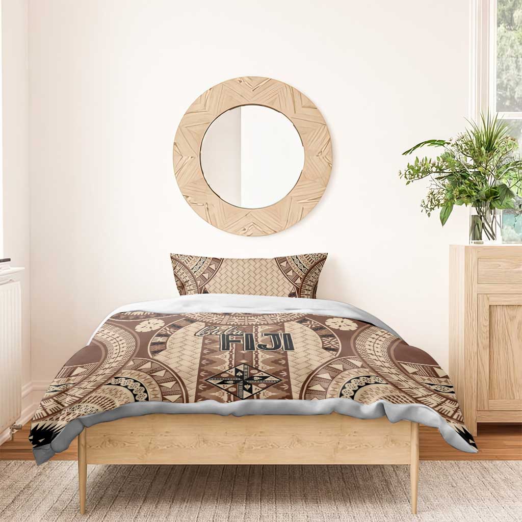 Bula Fiji Vintage Bedding Set Brown Masi Motifs