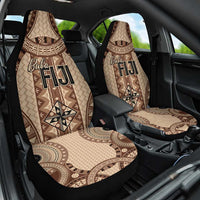 Bula Fiji Vintage Car Seat Cover Brown Masi Motifs LT7 One Size Brown - Polynesian Pride
