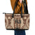 Bula Fiji Vintage Leather Tote Bag Brown Masi Motifs