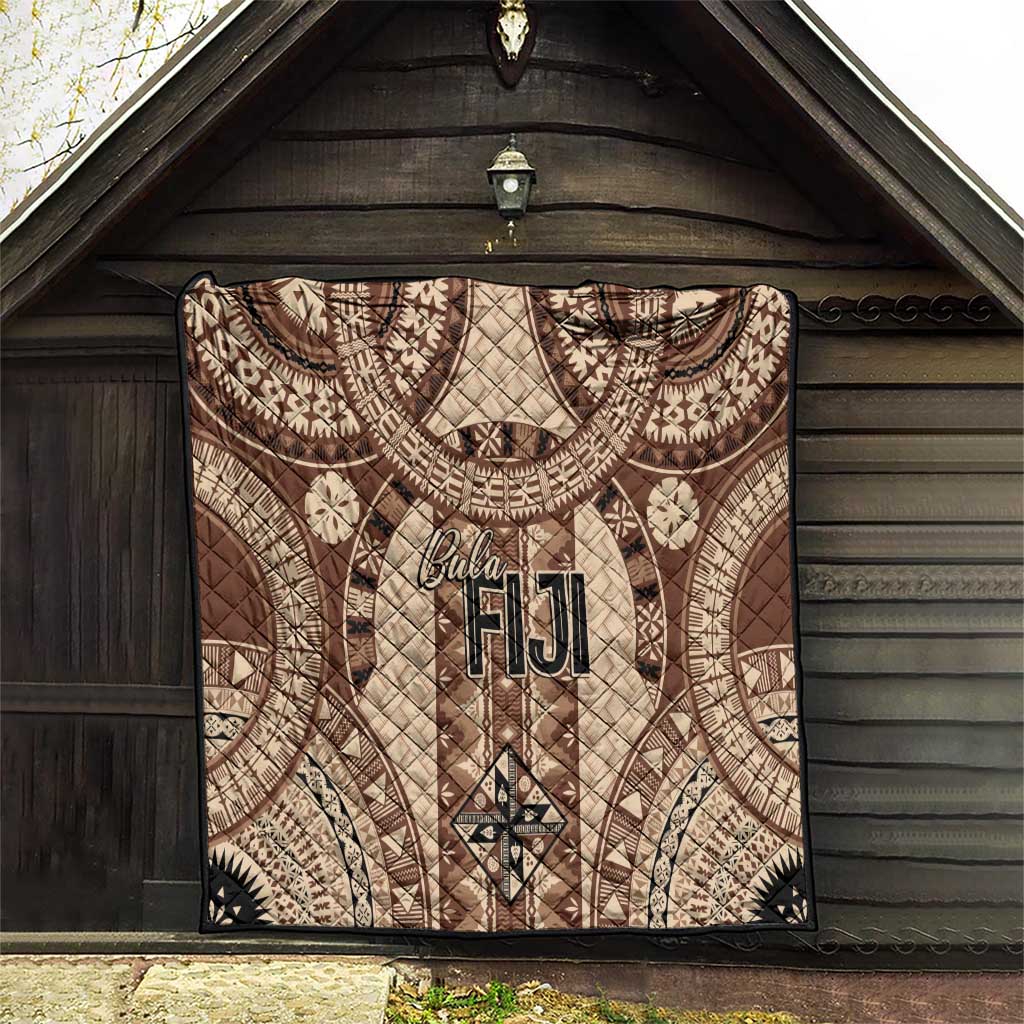 Bula Fiji Vintage Quilt Brown Masi Motifs