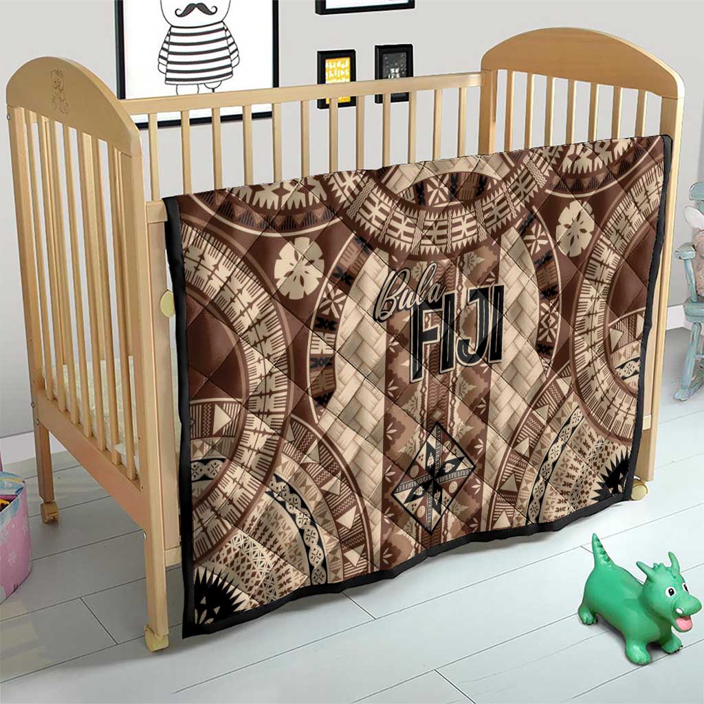 Bula Fiji Vintage Quilt Brown Masi Motifs