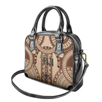 Bula Fiji Vintage Shoulder Handbag Brown Masi Motifs