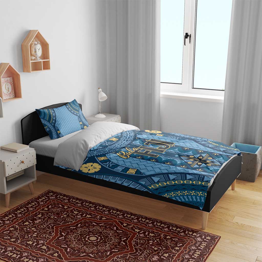 Bula Fiji Vintage Bedding Set Prussian Blue Masi Motifs