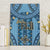 Bula Fiji Vintage Canvas Wall Art Prussian Blue Masi Motifs